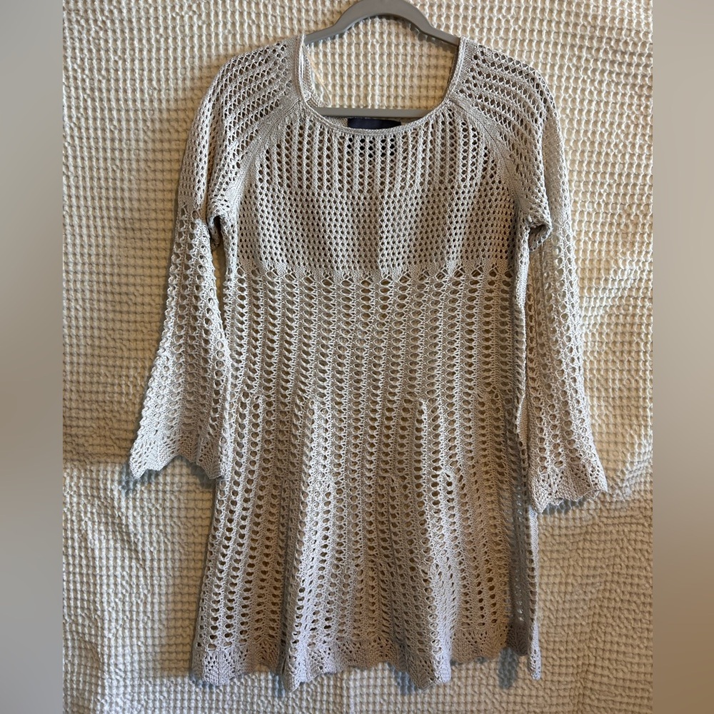 Paper Crane Cream Knit dress/ cover up - Picture 5 of 6